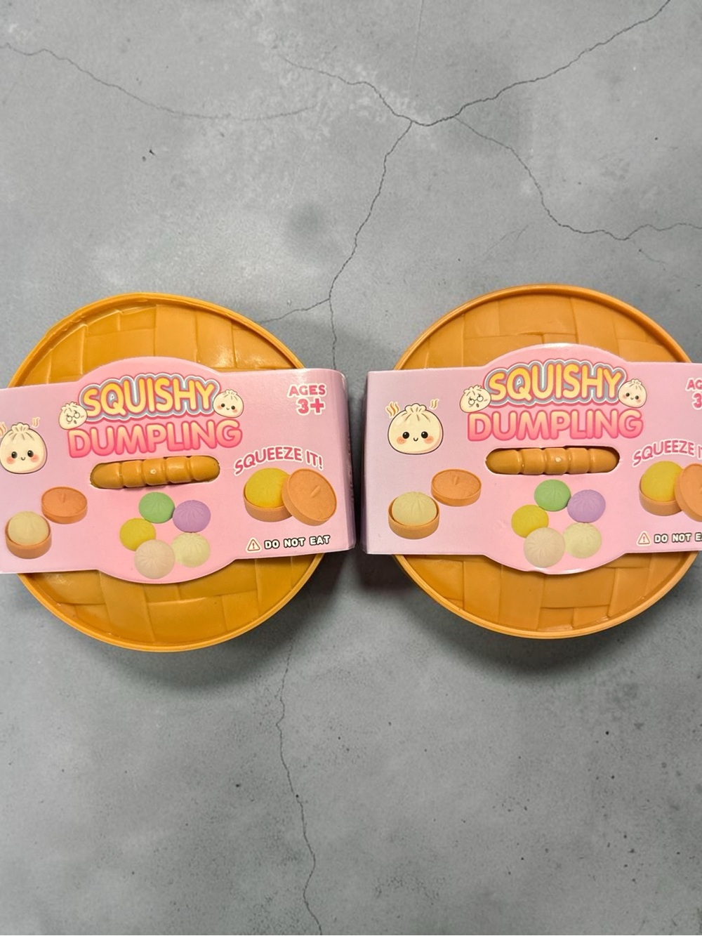 Squishy Dumpling Toy Set - Pink Packaging